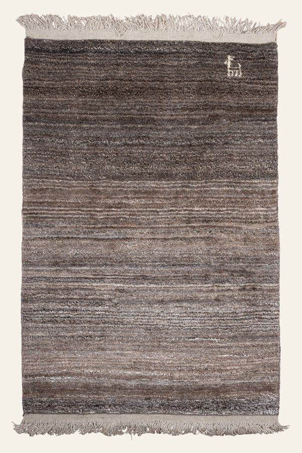 Undyed Gabbeh Rug in Brown